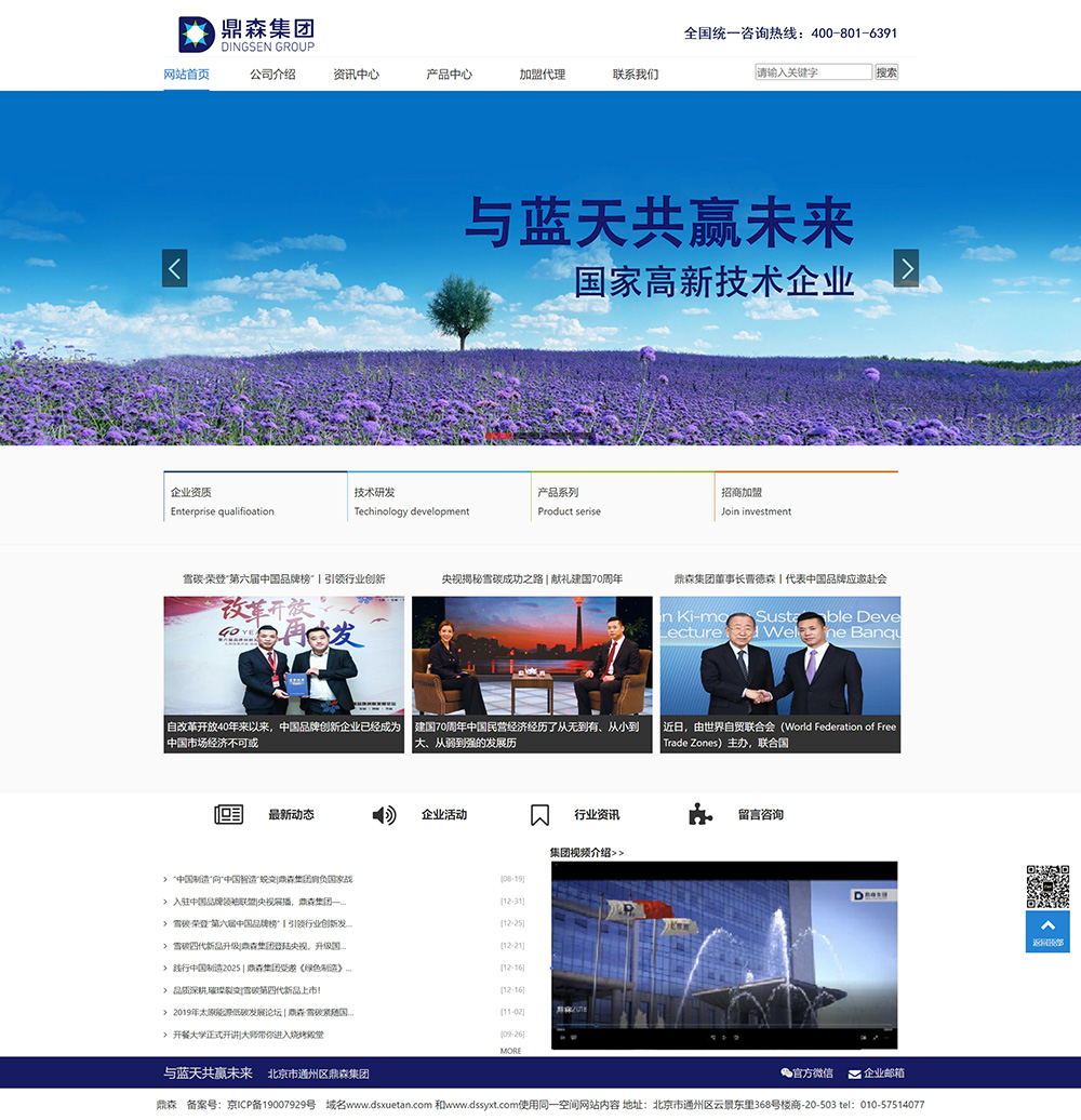 鼎森集团网站案例展示